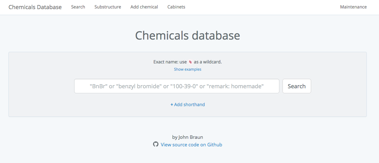 Chemical Inventory Database